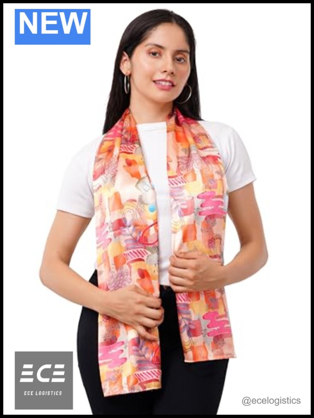Satin Silk Lightweight Long Scarf Stole Headwrap Headscarf Gift